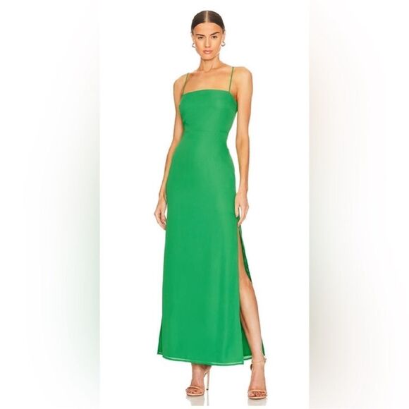 NWT Superdown Revolve Addison Maxi Dress in Kelly Green Small - Picture 1 of 14